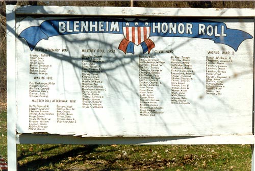 Blenheim Honor Roll