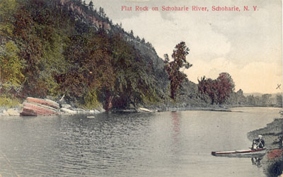 Flat Rock on Schoharie River at Schoharie