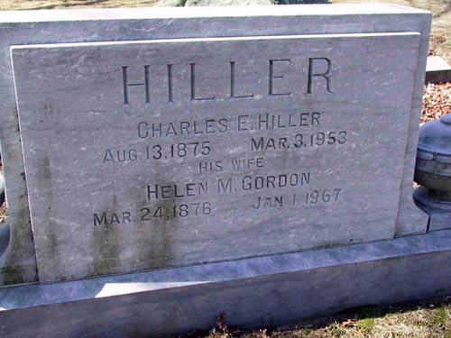 Hiller - Gordon tombstone