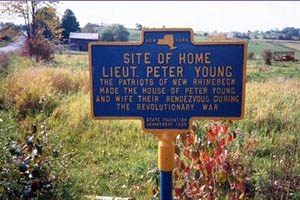 Historical Marker - Lieut. Peter Young home site, Town of Cobleskill,  NY